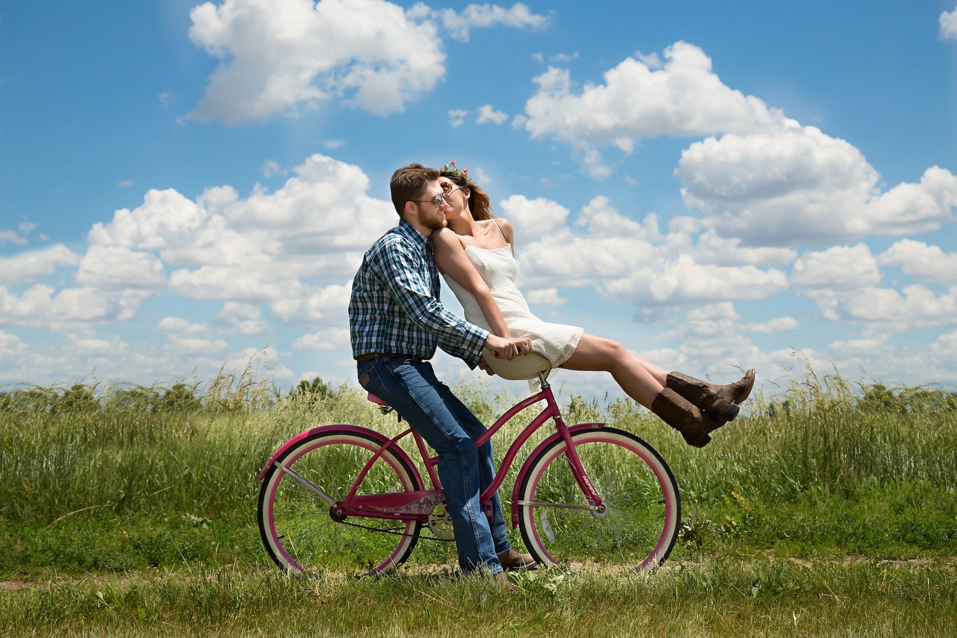 Romantic girl riding