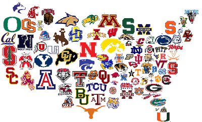 college football team logos and names