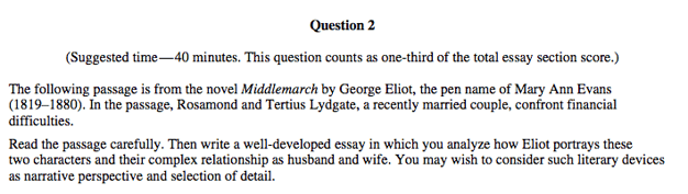 ap lit exam prose essay examples