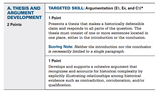 dbq question examples