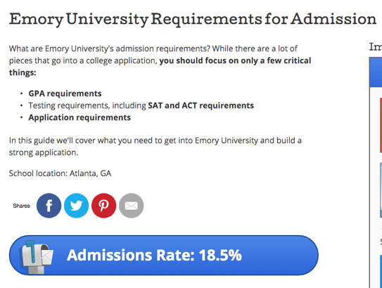 Emory University: Acceptance Rate, SAT/ACT Scores, GPA