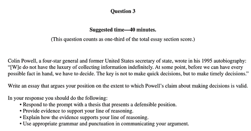(Mine)Craft a Synthesis Essay FRQ1 Original Prompt Scaffolded AP Language
