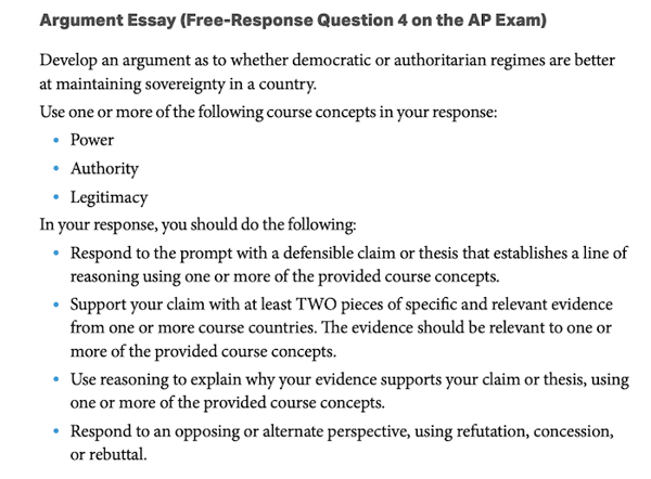 The Complete Guide To The Ap Comparative Government And Politics Exam 5496