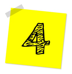 body-number-four-post-it-note