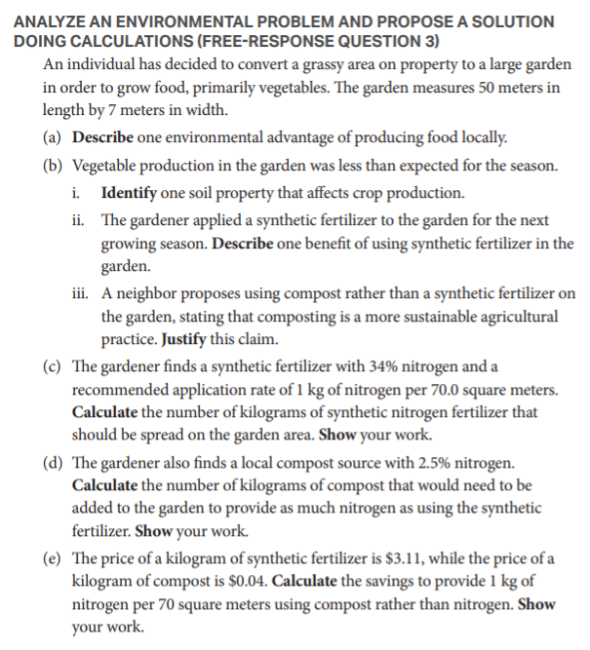 The Complete Guide To AP Environmental Science FRQs