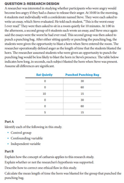 ap psychology free response 2022