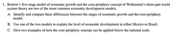 Ap Human Geography Frq Topics