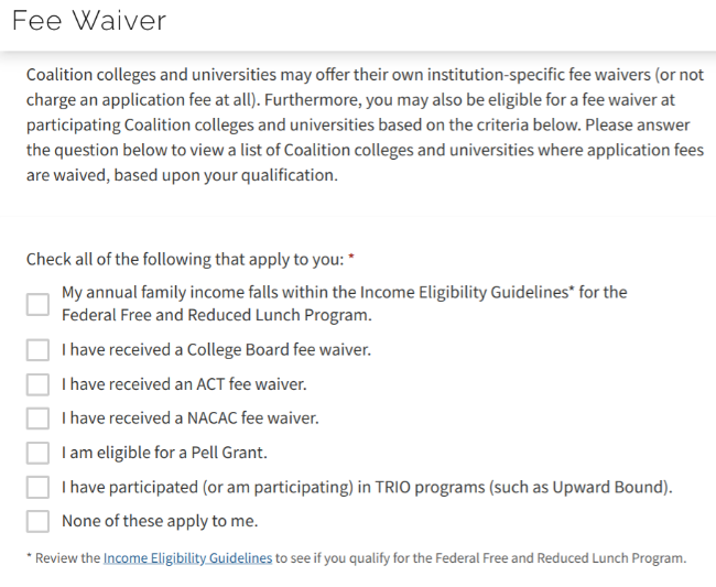 cuny college application fee waiver