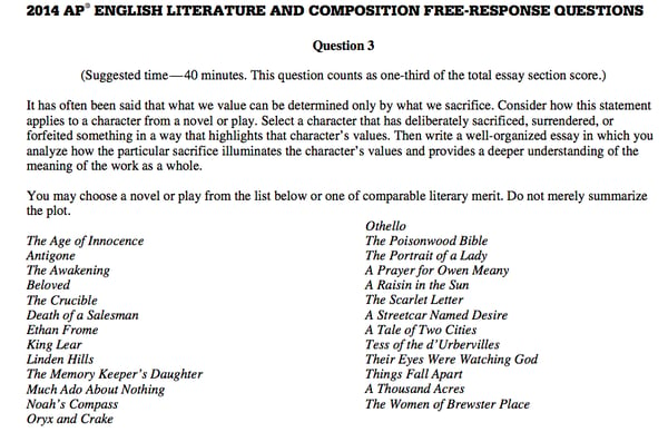 Compare and contrast english literature essay