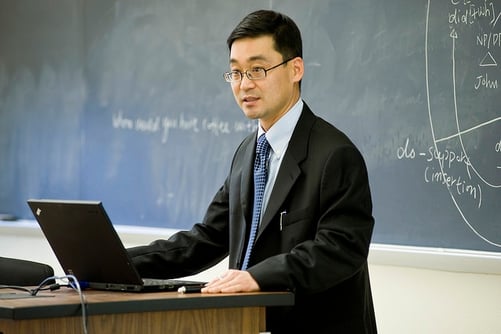 university professor teaching