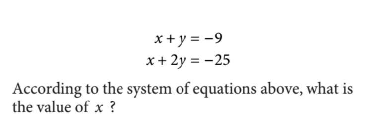 simple math questions for sat