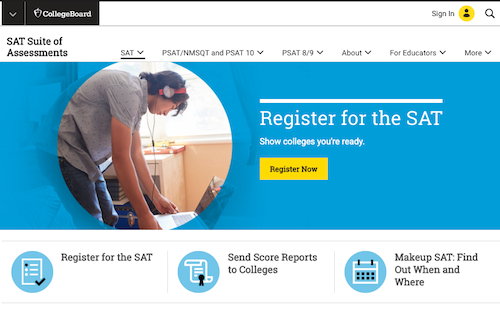 college board sat registration not working