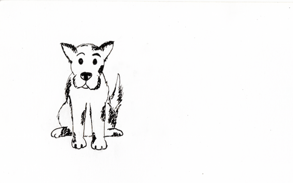 dog line drawing