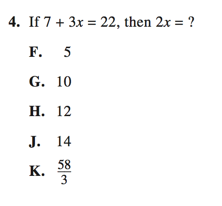 Single Variable Equations in Algebra: ACT Math Strategies