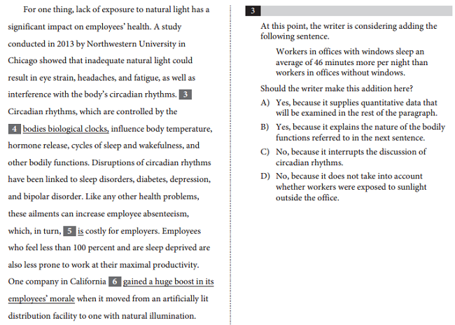 Does the sat have an essay