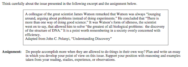 sat essay student samples