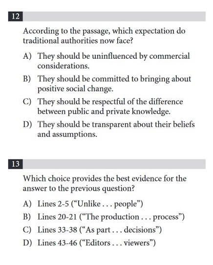 is act or sat reading easier