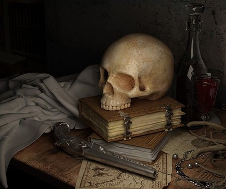 emily dickinson analysis because i could not stop for death feature-skull-books-death-poetryh
