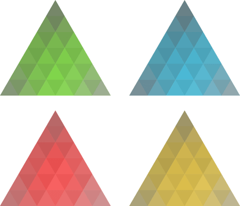 problem solving with triangles and area feature_four_colorful_triangles