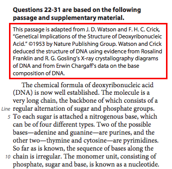Worksheets Read The Passage the best way to read passage in sat reading watson and crick jpg