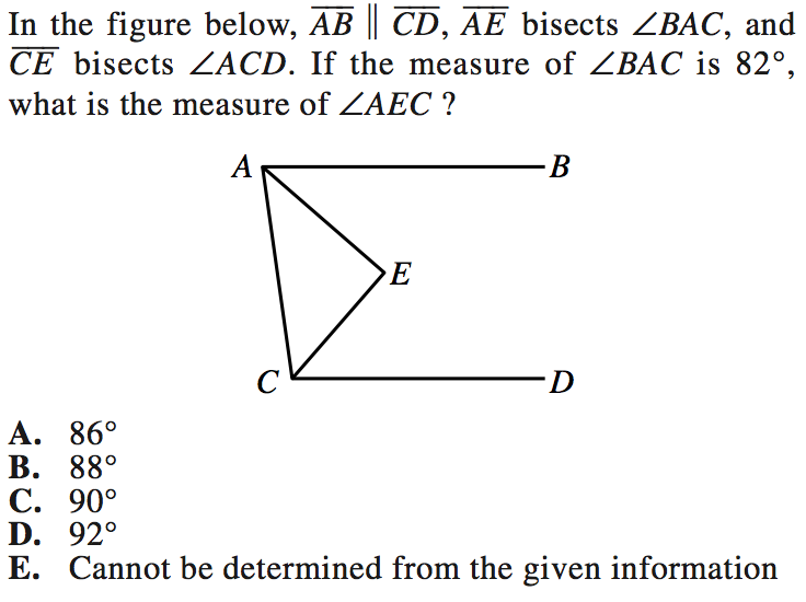 Lines and Angles in ACT Math Review and Practice